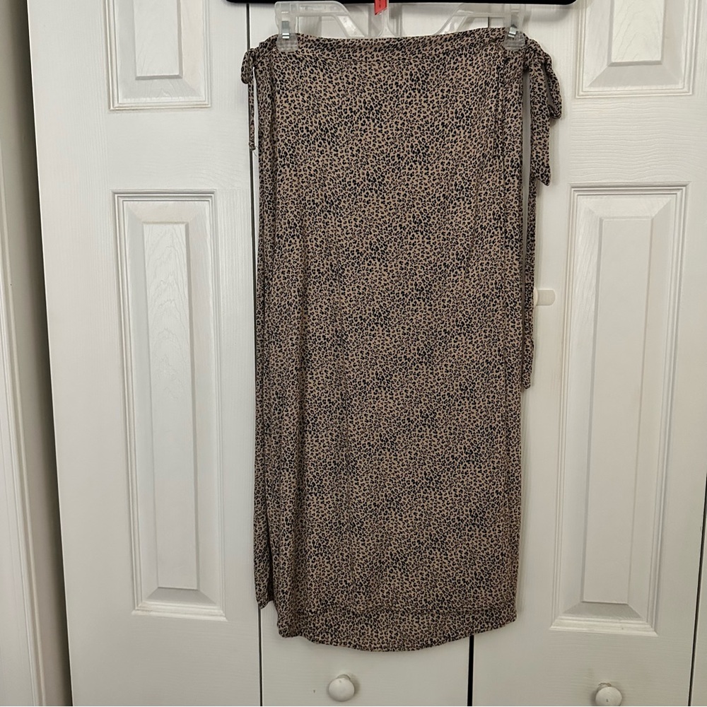 Cheetah print wrap skirt